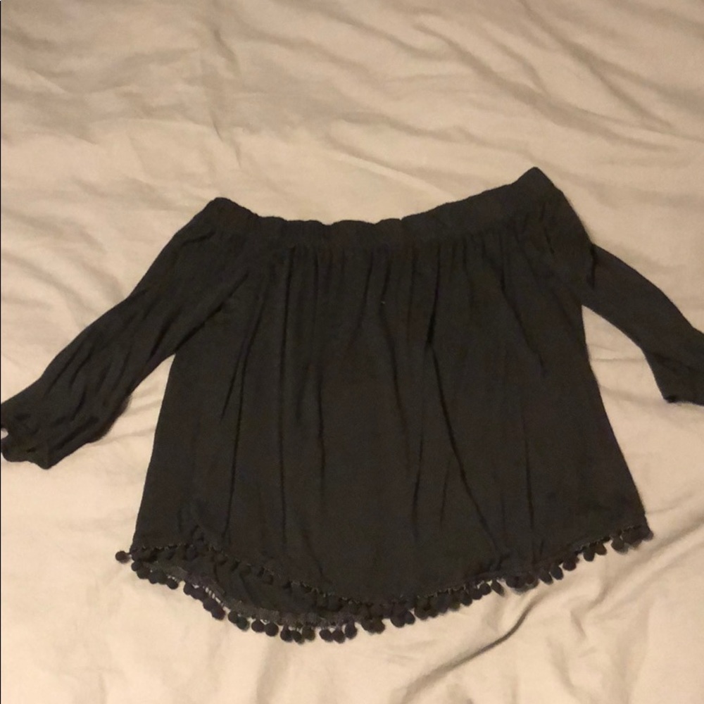Off the shoulder black top